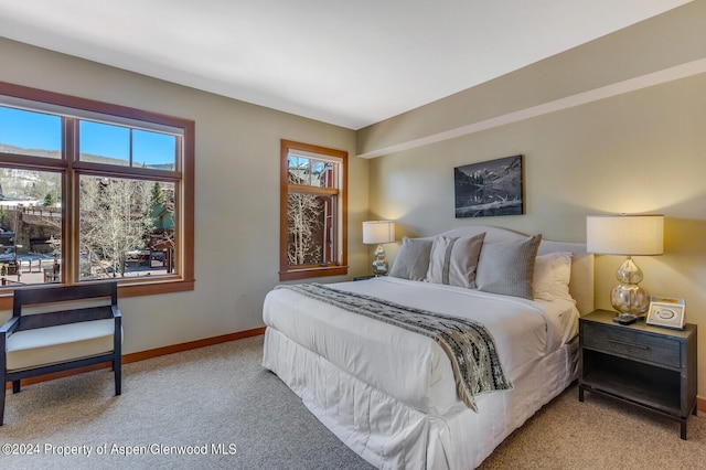 view of carpeted bedroom