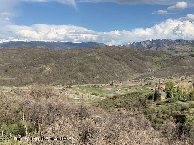 property view of mountains with a rural view