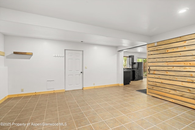 1116 Walz Ave, Glenwood Springs, CO 81601 - unfurnished living room with baseboards, recessed lighting, and tile patterned floors