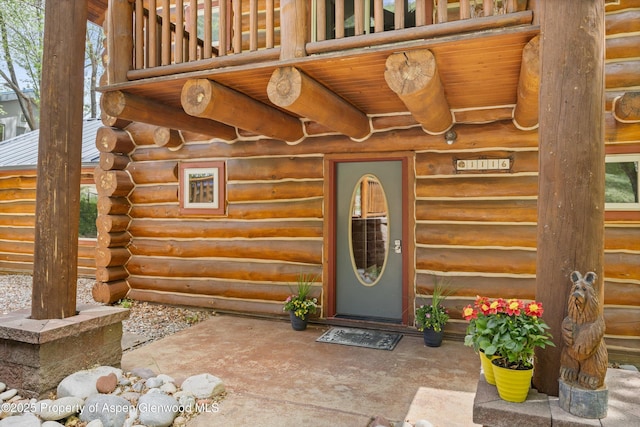 1116 Walz Ave, Glenwood Springs, CO 81601 - view of exterior entry featuring log exterior
