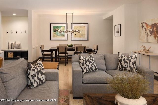 living room featuring hardwood / wood-style flooring