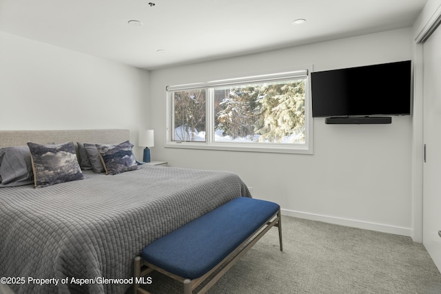 view of carpeted bedroom