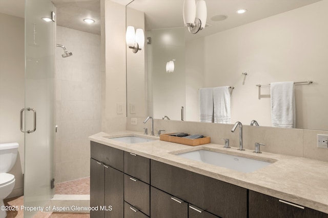 939 E Cooper Ave, Aspen, CO 81611 - full bathroom featuring a stall shower and double vanity