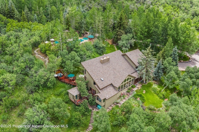 477 Aspen Oak Dr, Aspen, CO 81611 - view from above of property with a forest