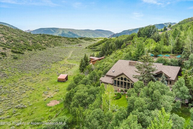 477 Aspen Oak Dr, Aspen, CO 81611 - view from above of property featuring a mountainous background
