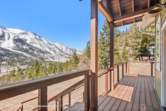 787 Serpentine Trl, Marble, CO 81623 - wooden deck with a mountain view