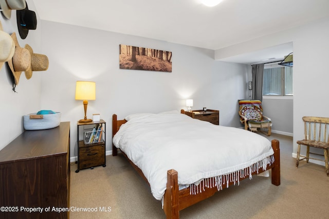 view of carpeted bedroom