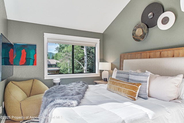 52 Harleston Grn Unit 38, Snowmass Village, CO 81615 - bedroom featuring vaulted ceiling