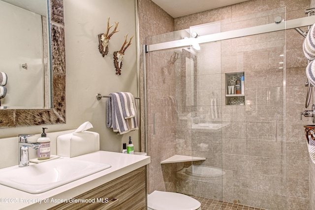 52 Harleston Grn Unit 38, Snowmass Village, CO 81615 - bathroom featuring vanity and a stall shower