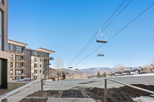 view of street with a mountain view