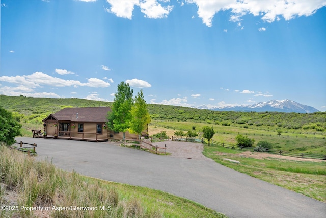 248 Basalt Mountain Dr, Carbondale, CO 81623 - view of front of property with a view of rural / pastoral area and a deck with mountain view