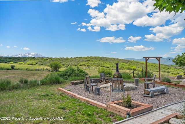 248 Basalt Mountain Dr, Carbondale, CO 81623 - view of yard featuring a mountain view