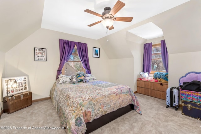 668 Taylor St, Craig, CO 81625 - bedroom featuring carpet, vaulted ceiling, and multiple windows