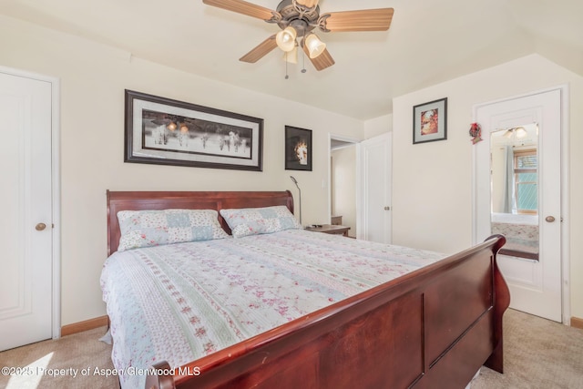 668 Taylor St, Craig, CO 81625 - bedroom featuring ceiling fan, light carpet, and baseboards