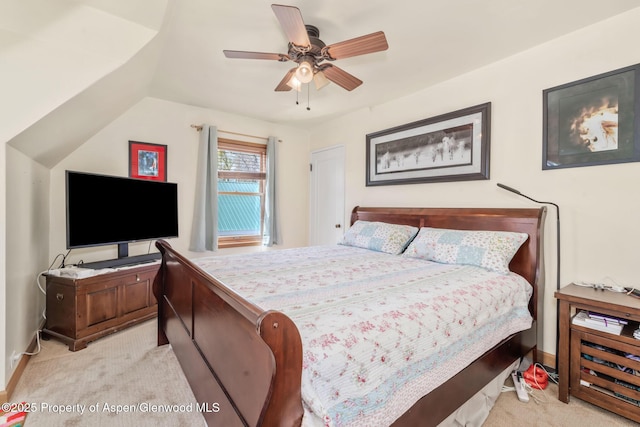 668 Taylor St, Craig, CO 81625 - bedroom featuring light colored carpet, baseboards, and ceiling fan
