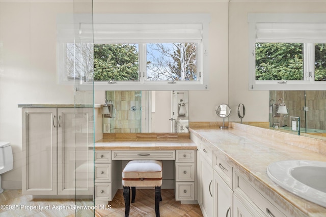 bathroom with vanity