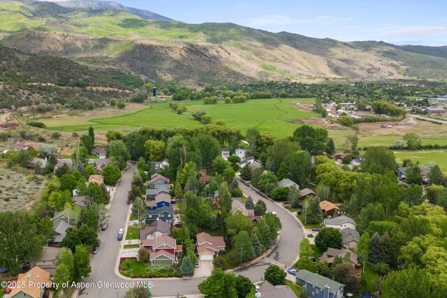 309 Deer Run, Carbondale, CO 81623 - aerial view of residential area featuring a mountainous background