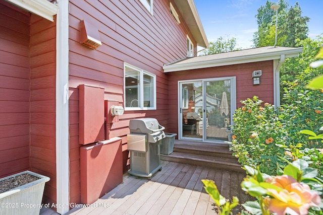 309 Deer Run, Carbondale, CO 81623 - wooden terrace with grilling area