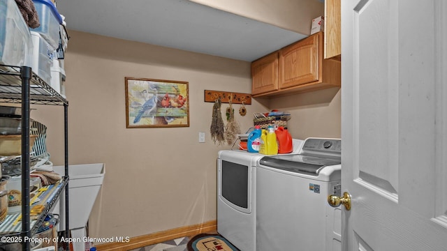 83 Native Springs Dr, Rifle, CO 81650 - washroom with independent washer and dryer and cabinet space
