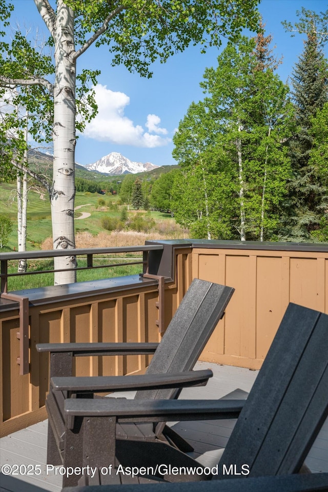 294 Snowmass Club Cir Unit 1207, Snowmass Village, CO 81615 - deck with a mountain view
