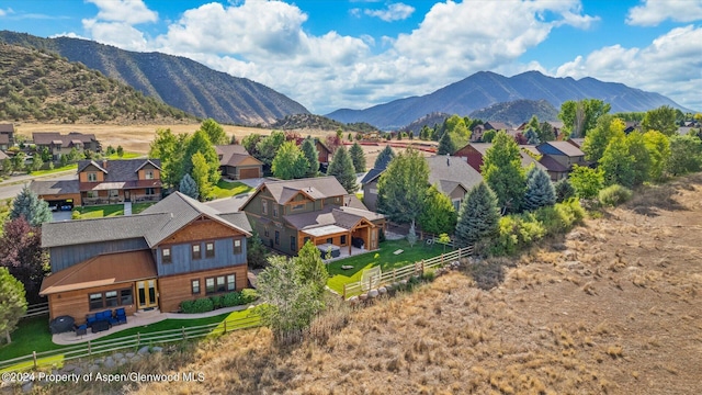 mountain view with a residential view