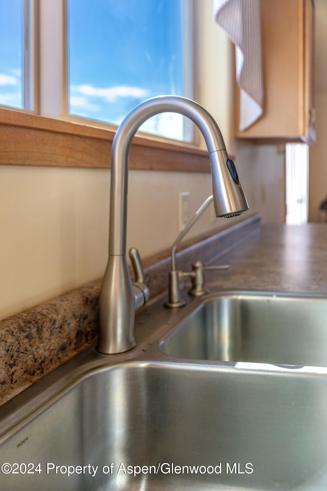 interior details with sink and stone counters