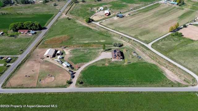 drone / aerial view featuring a rural view