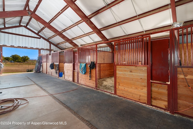 view of horse barn