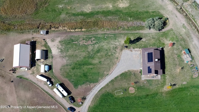 aerial view with a rural view