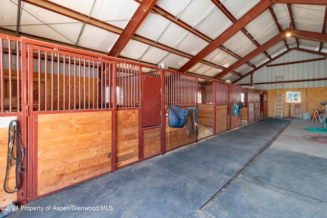 view of horse barn