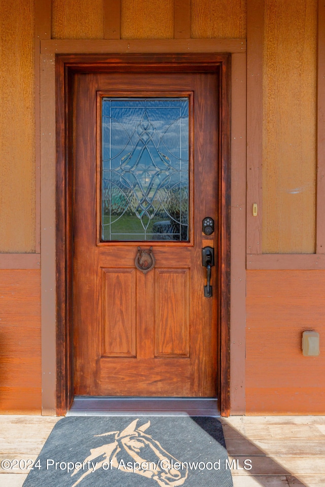 view of exterior entry