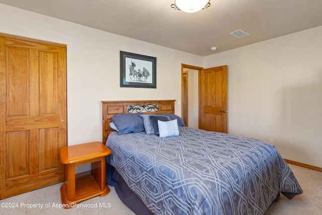 view of carpeted bedroom