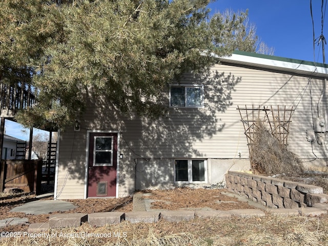 view of rear view of property