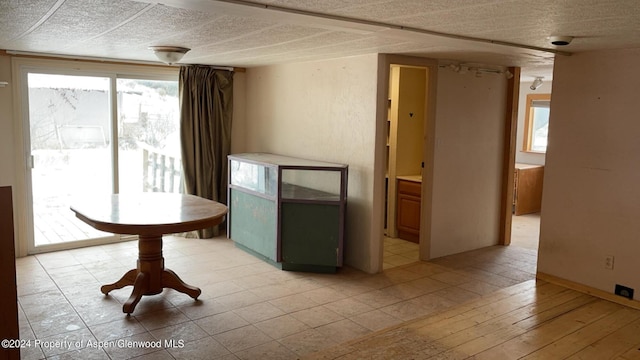 view of unfurnished dining area