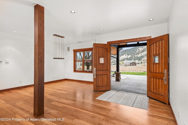 199 Bluestem Ct, Carbondale, CO 81623 - entryway with light hardwood / wood-style flooring