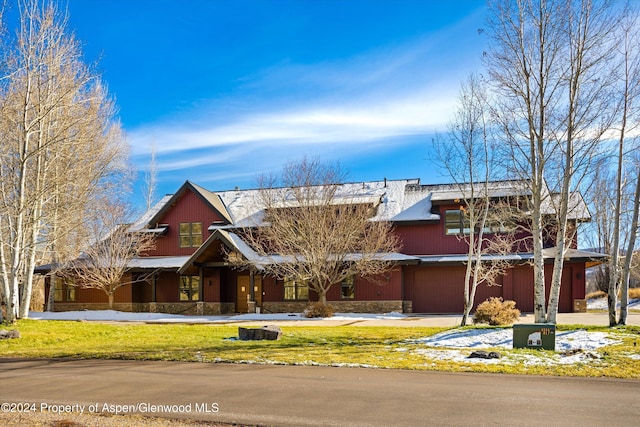199 Bluestem Ct, Carbondale, CO 81623 - view of front facade featuring a front yard and a garage
