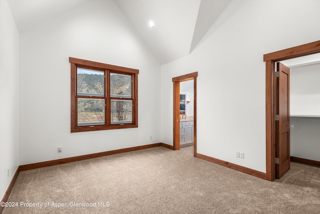 199 Bluestem Ct, Carbondale, CO 81623 - carpeted spare room with high vaulted ceiling