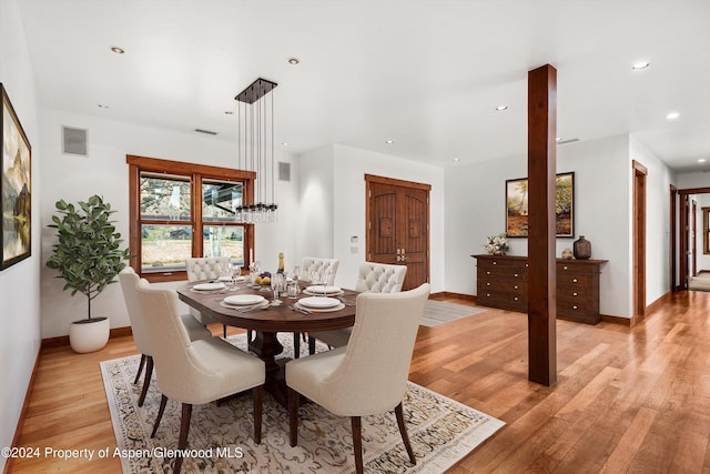 199 Bluestem Ct, Carbondale, CO 81623 - dining room with light hardwood / wood-style flooring