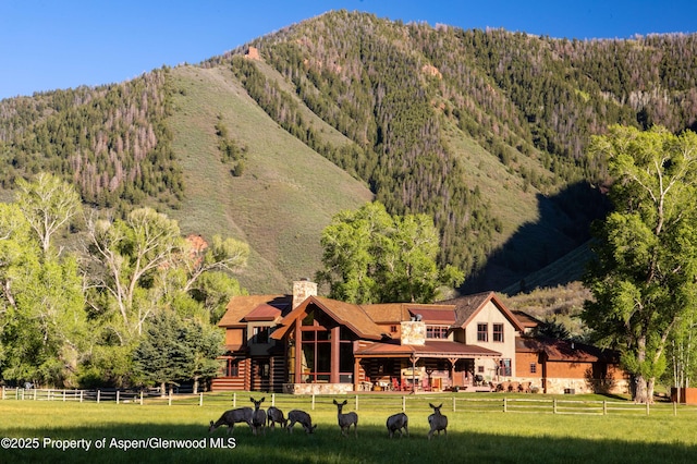 5548 Frying Pan Rd, Basalt, CO 81621 - mountain view featuring a heavily wooded area