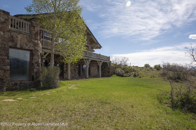 800 Chateau Way, Snowmass, CO 81654 - view of yard featuring a deck