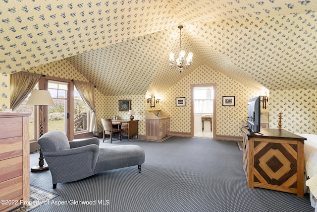 800 Chateau Way, Snowmass, CO 81654 - bedroom with an inviting chandelier and multiple windows