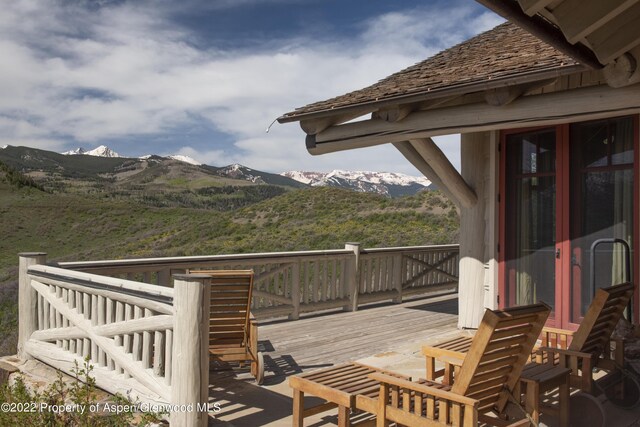 800 Chateau Way, Snowmass, CO 81654 - deck featuring a mountain view