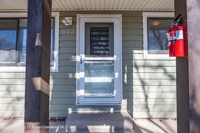 693 N 7th St, Silt, CO 81652 - property entrance featuring a porch