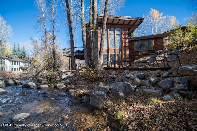 view of rear view of property