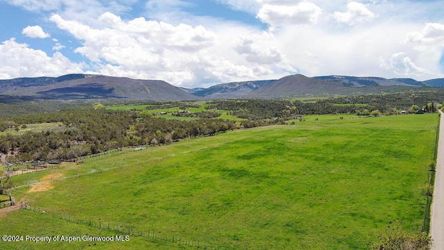 property view of mountains with a rural view