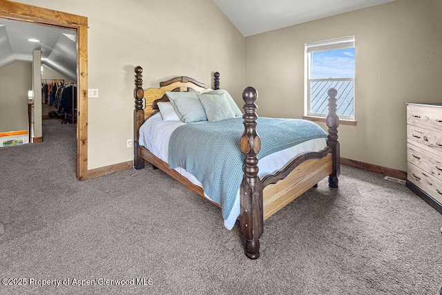 949 Breeze St, Craig, CO 81625 - carpeted bedroom featuring lofted ceiling and baseboards