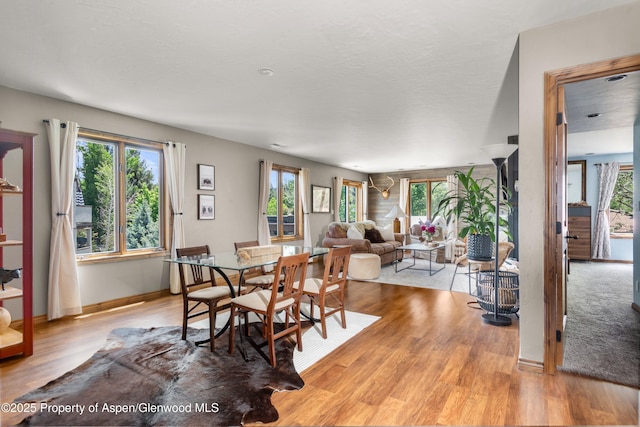 1472 W Main St, Carbondale, CO 81623 - dining area with wood finished floors and baseboards