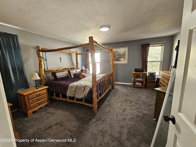 1650 Dogwood Dr, Rifle, CO 81650 - bedroom with dark carpet and a textured ceiling