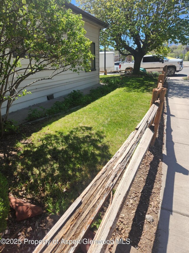 view of grassy yard