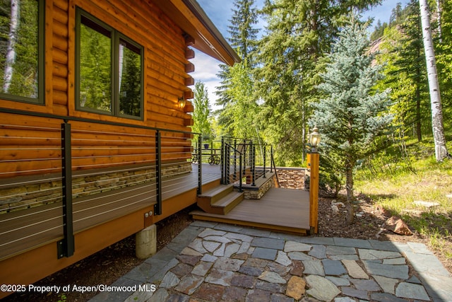 425 Crystal Park Dr, Redstone, CO 81623 - view of patio / terrace featuring a wooden deck